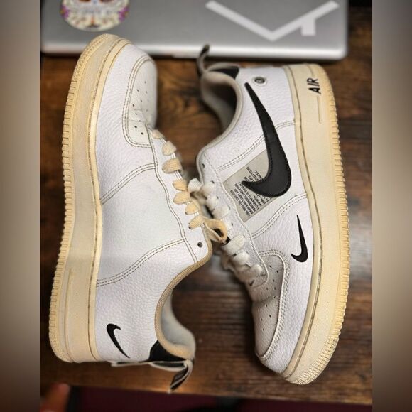 Nike Air Force 1 Shoes White/Black  LV8 Utility Overbranding size 8 main image 8